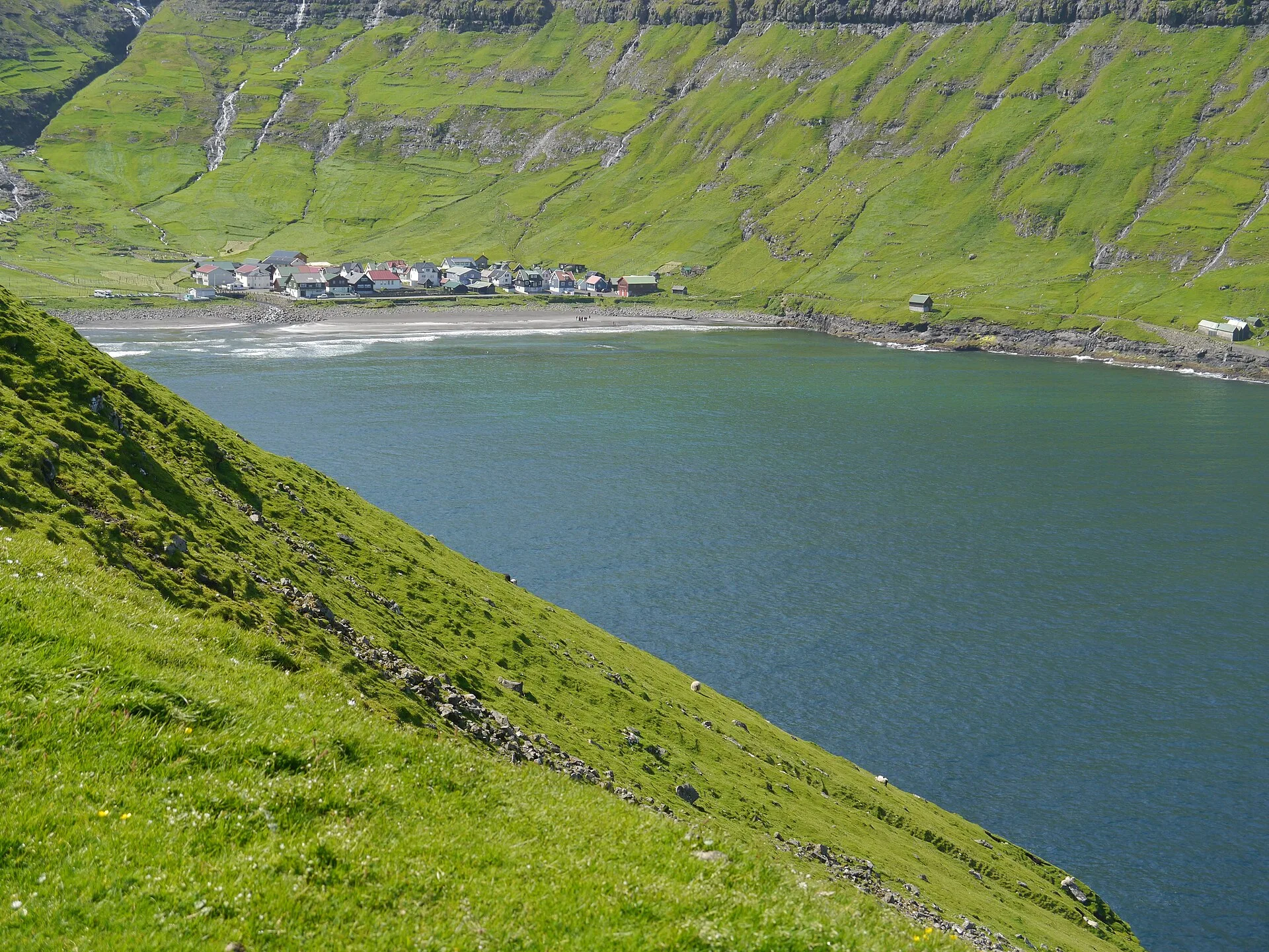 Où se trouve Tjørnuvík et à quoi ressemble le village ?